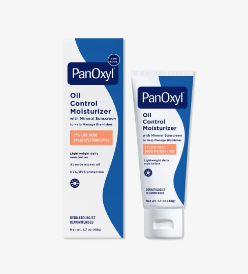 PanOxyl AM Oil Control Moisturizer with Mineral Sunscreen (17% Zinc Oxide, Broad