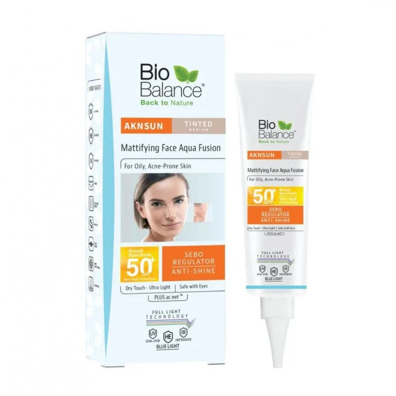 Bio Balance Aknsun Medium Tinted Mattifying Aqua Fusion SPF 50 - 40ml
