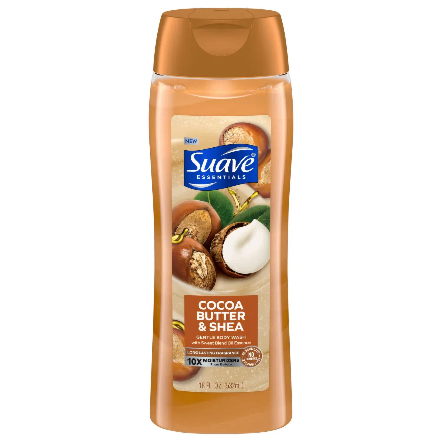 Suave Essentials Gentle Body Wash, Cocoa Butter & Shea - 532ml