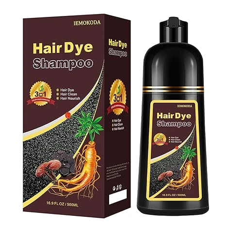 IEMOKODA Natural Coffee Hair Color Shampoo – 3-in-1 Herbal Formula - 500ml