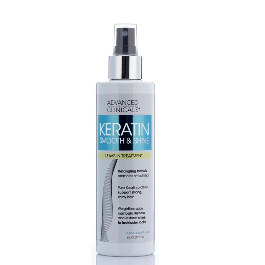Advanced Clinicals Keratin Smooth & Shine Leave‑In Treatment - 237ml