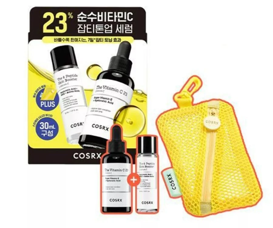 COSRX The Vitamin C 23 Serum 20g Set (+Peptide Skin Booster Serum 30ml+Mesh Pouc