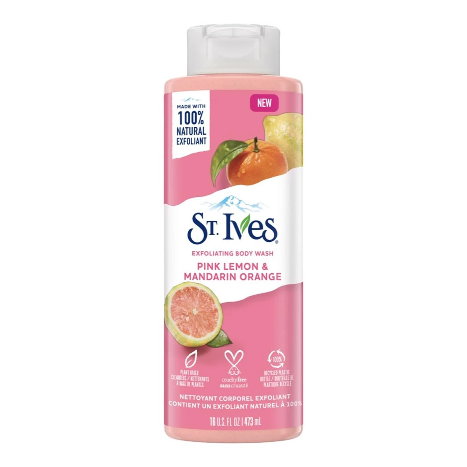 St. Ives Pink Lemon & Mandarin Orange Exfoliating Body Wash - 473ml