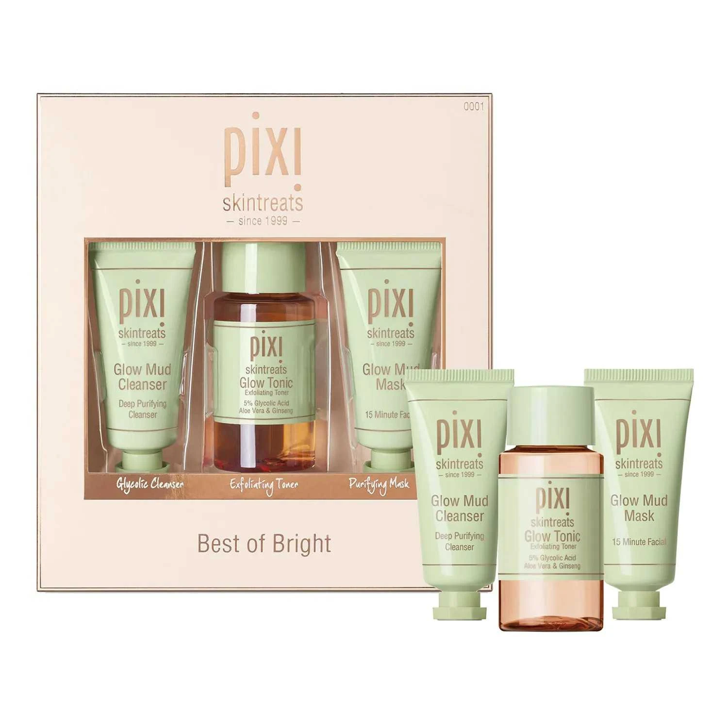 Pixi Glow Best of Bright Set (Cleanser, Tonic, Mask)