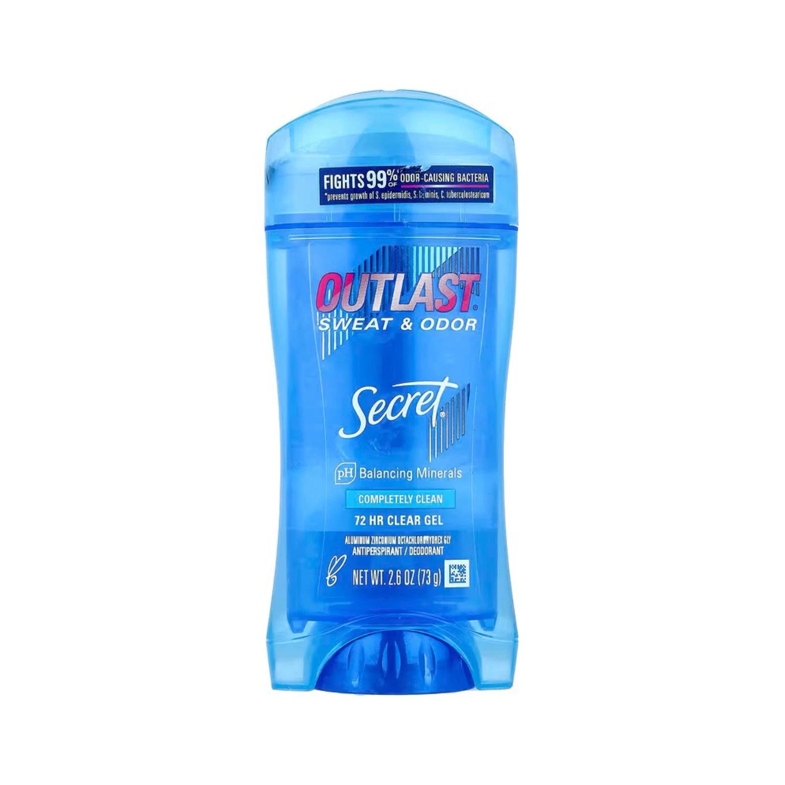 Secret Outlast Sweat & Odor – Completely Clean Clear Gel Antiperspirant - 73g