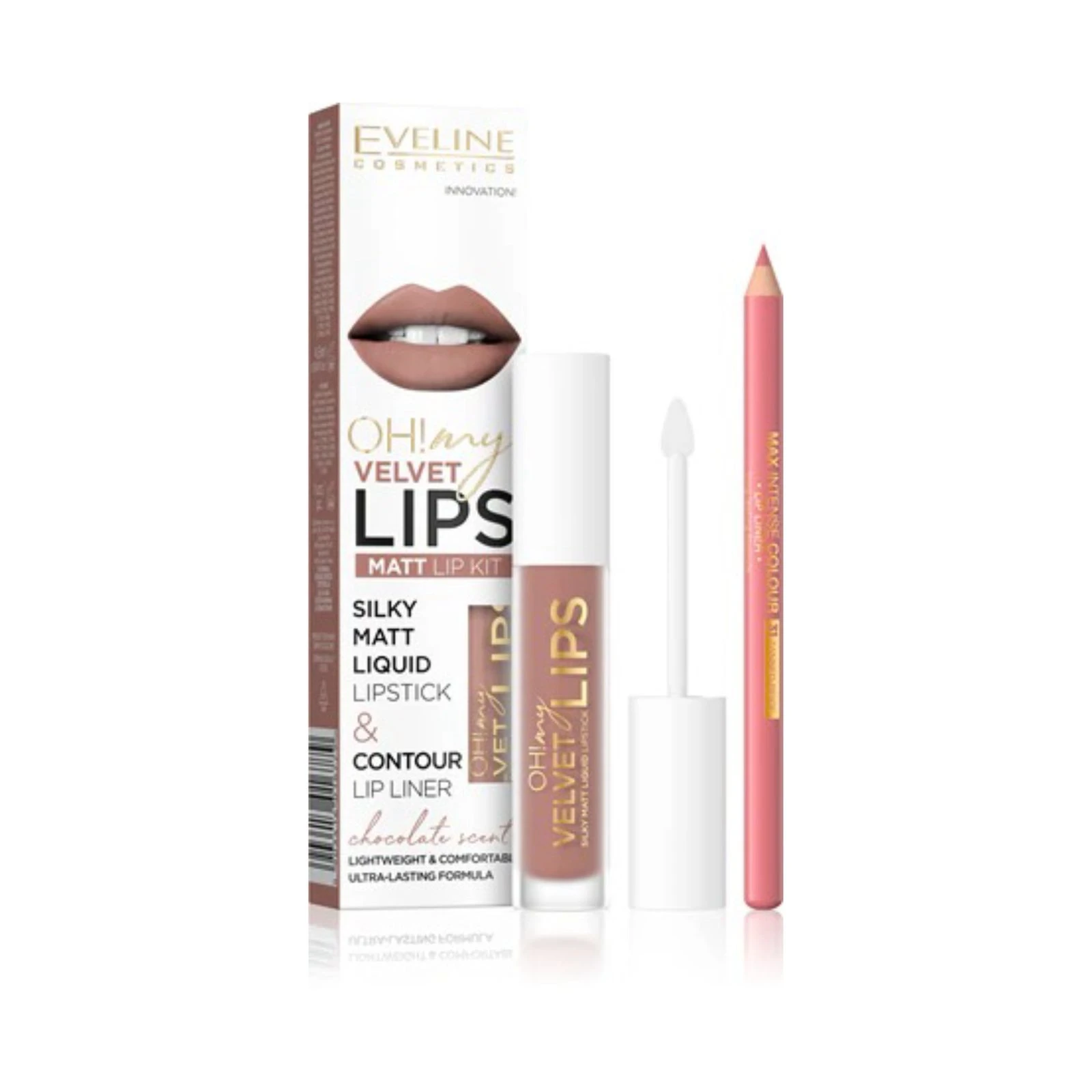 Eveline Cosmetics Oh! My Velvet Lips Matte Liquid Lipstick & Lip Liner Set