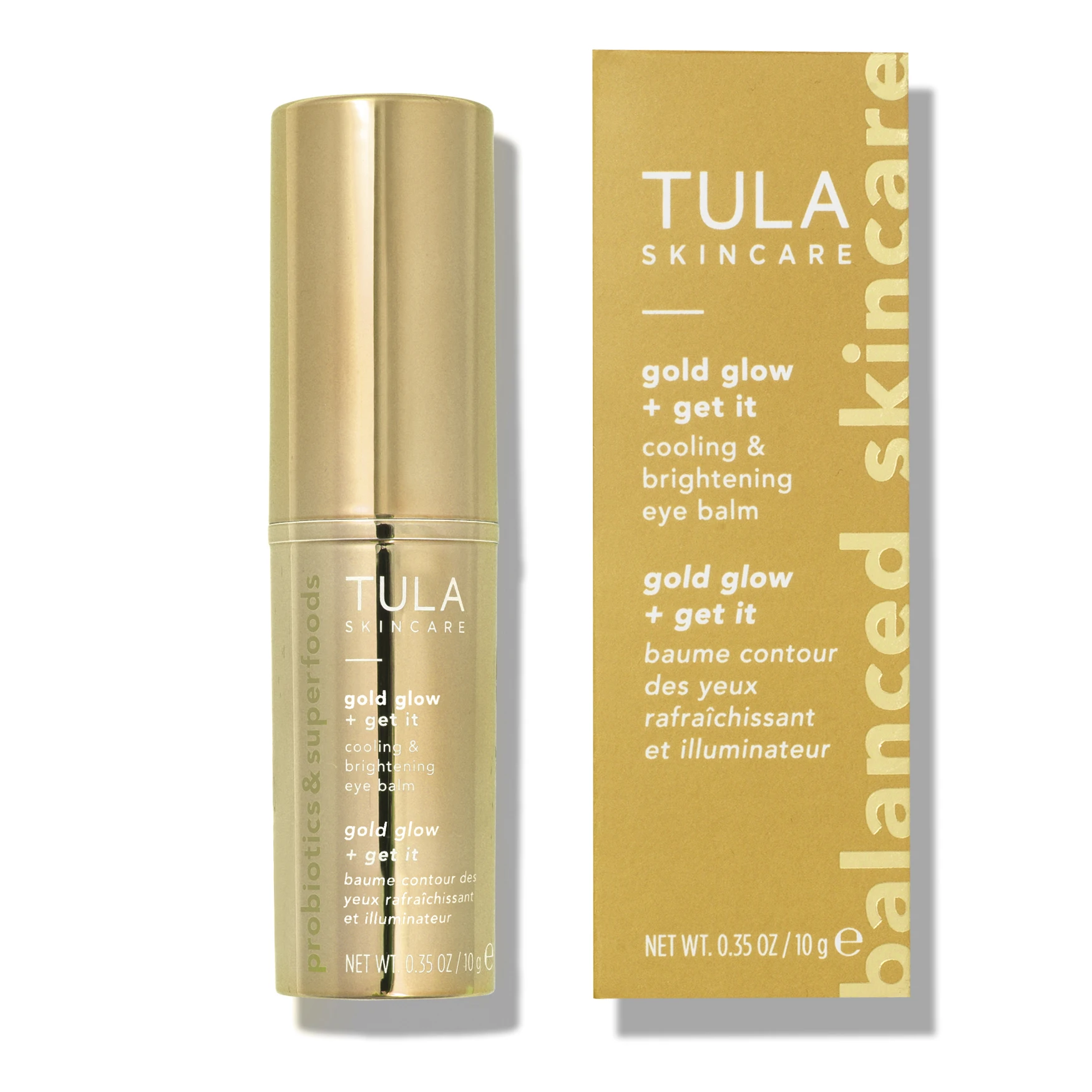 TULA Gold Glow + Get It Cooling & Brightening Eye Balm