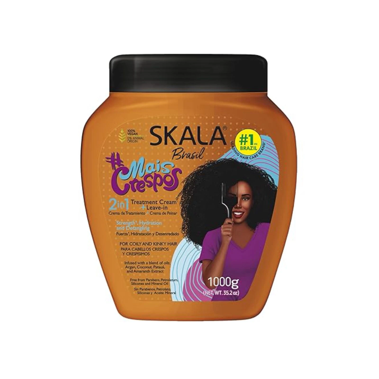 Skala Expert Mais Crespos 2‑in‑1 Conditioning Treatment & Cream-to-Comb