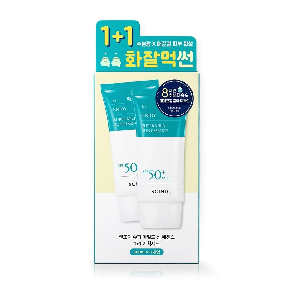 SCINIC Enjoy Super Mild Sun Essence SPF 50+ PA++++ (50ml × 2 set)