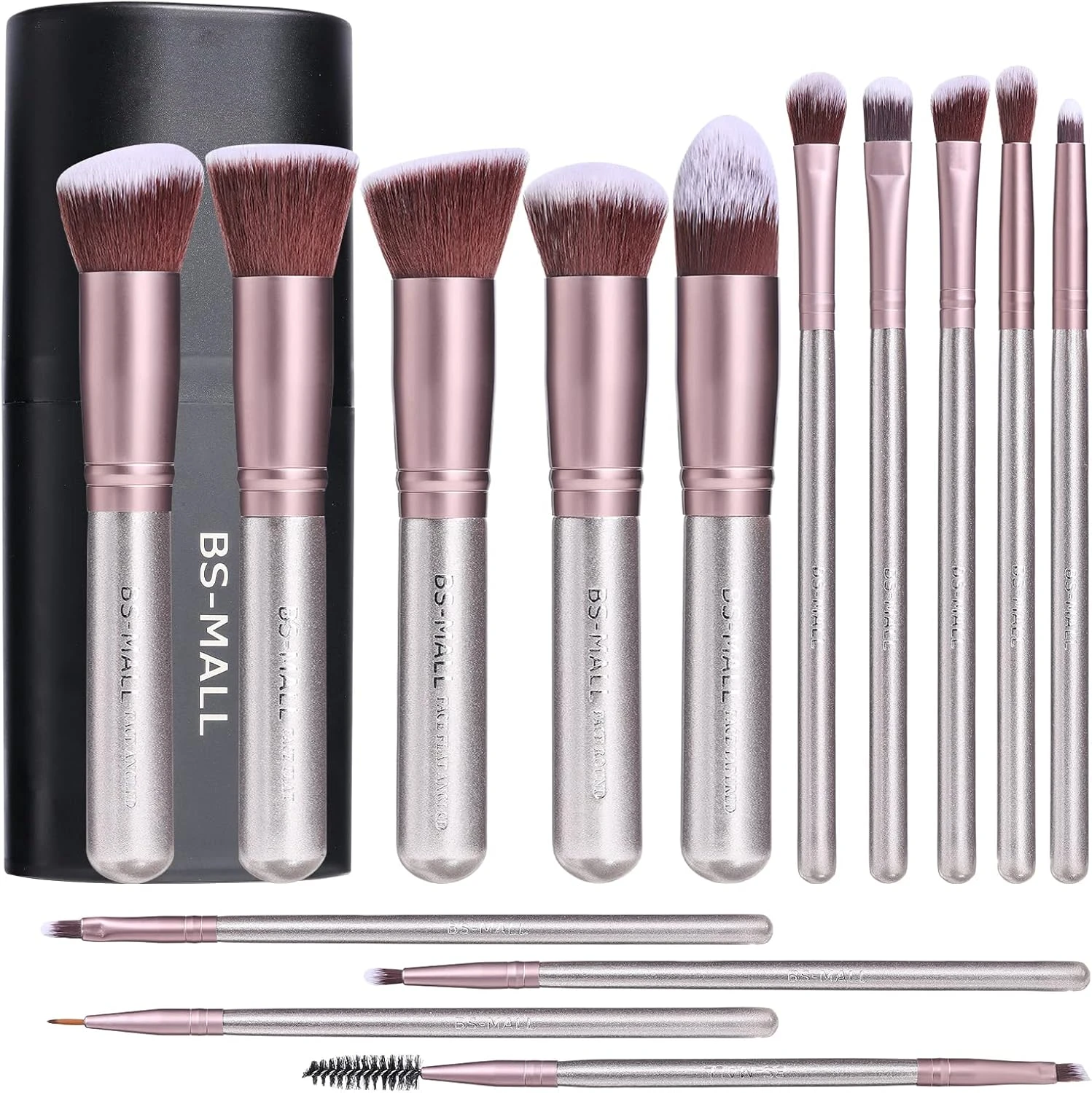 BS-MAL 14 PCS Cone Handle Makeup Brushes Set
