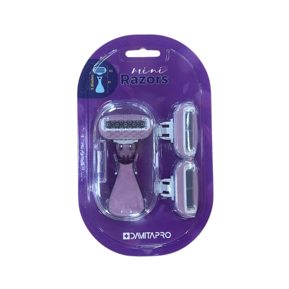 Damitapro Mini Razors (5 Blades, with 3 Refills)