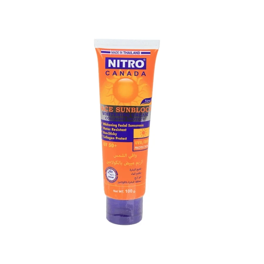 NITRO CANADA Face Sunblock Whitening Cream with Collagen Protect