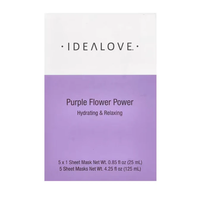 IDEALOVE Purple Flower Power Hydrating & Relaxing Sheet Mask