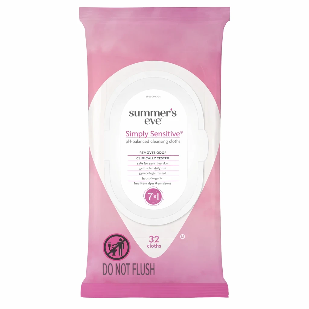 Summer’s Eve Simply Sensitive Cleansing Cloths-32cloths